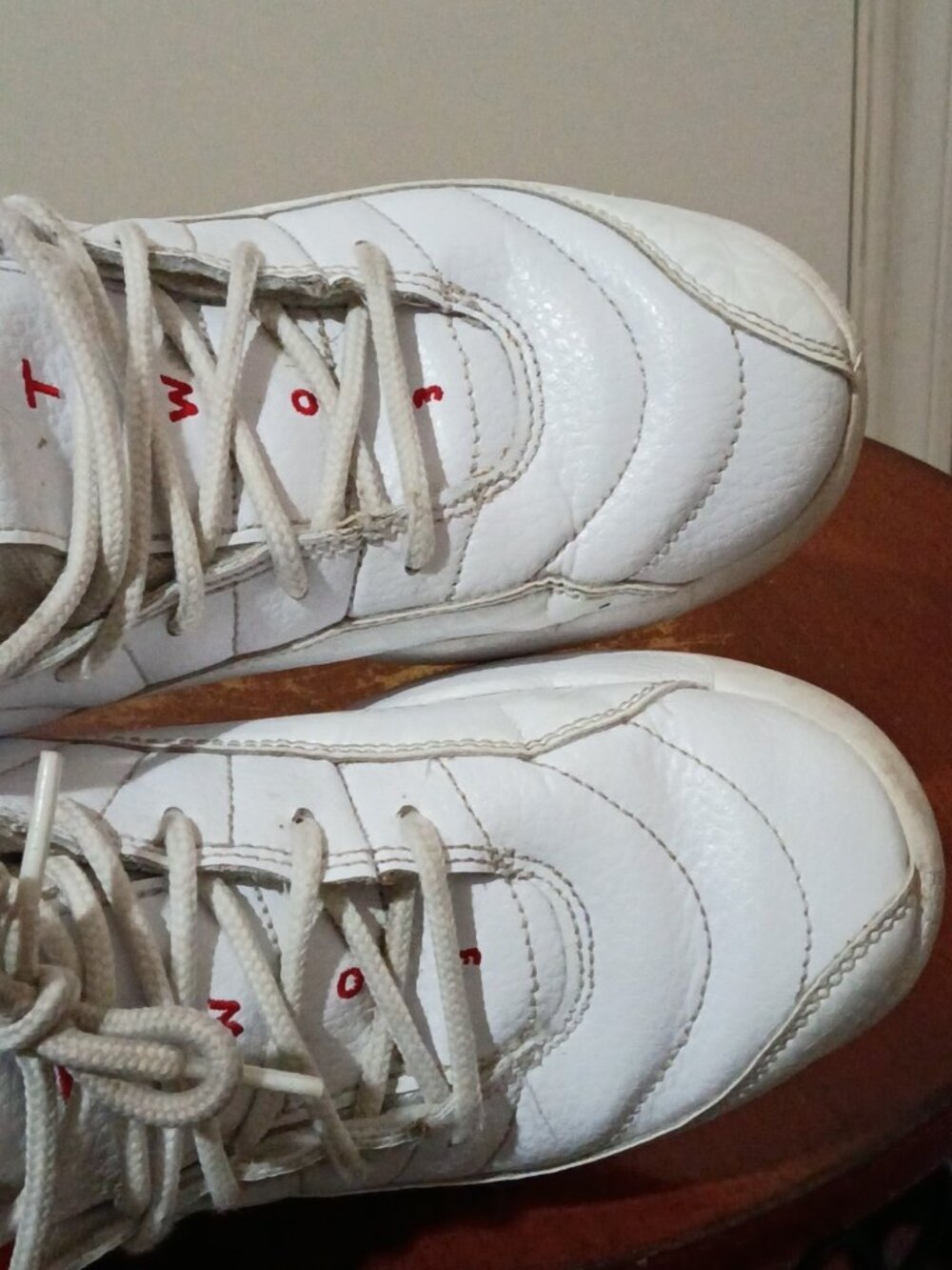 Nike Air Jordan Retro 12 XII Fiba White Red 151186-107 Pre School Unisex 2.5Y - Picture 14 of 14